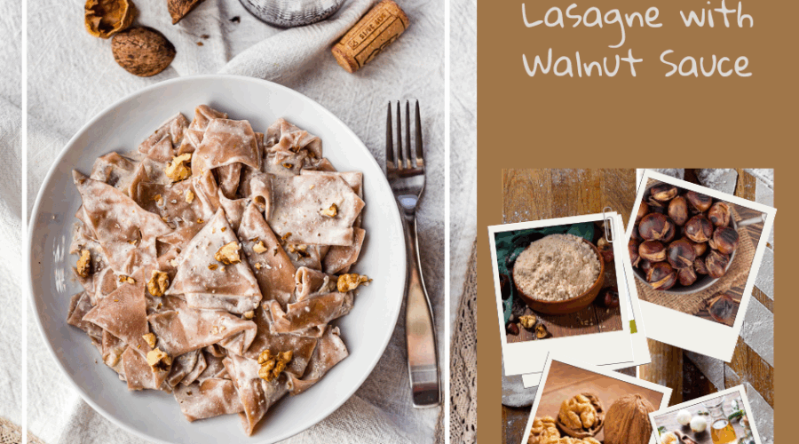 Chestnut Flour Lasagne with Walnut Sauce